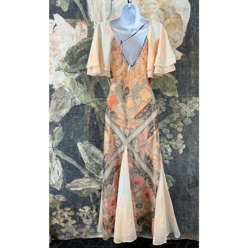 New Free People Celestial Nights Maxi Dress Size Xs, - Picture 9 of 14